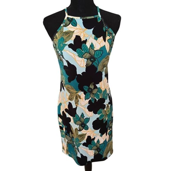 Boston Proper Womens Beyond Travel Shadow Florals High Neck Summer Dress Size XX - Picture 1 of 11